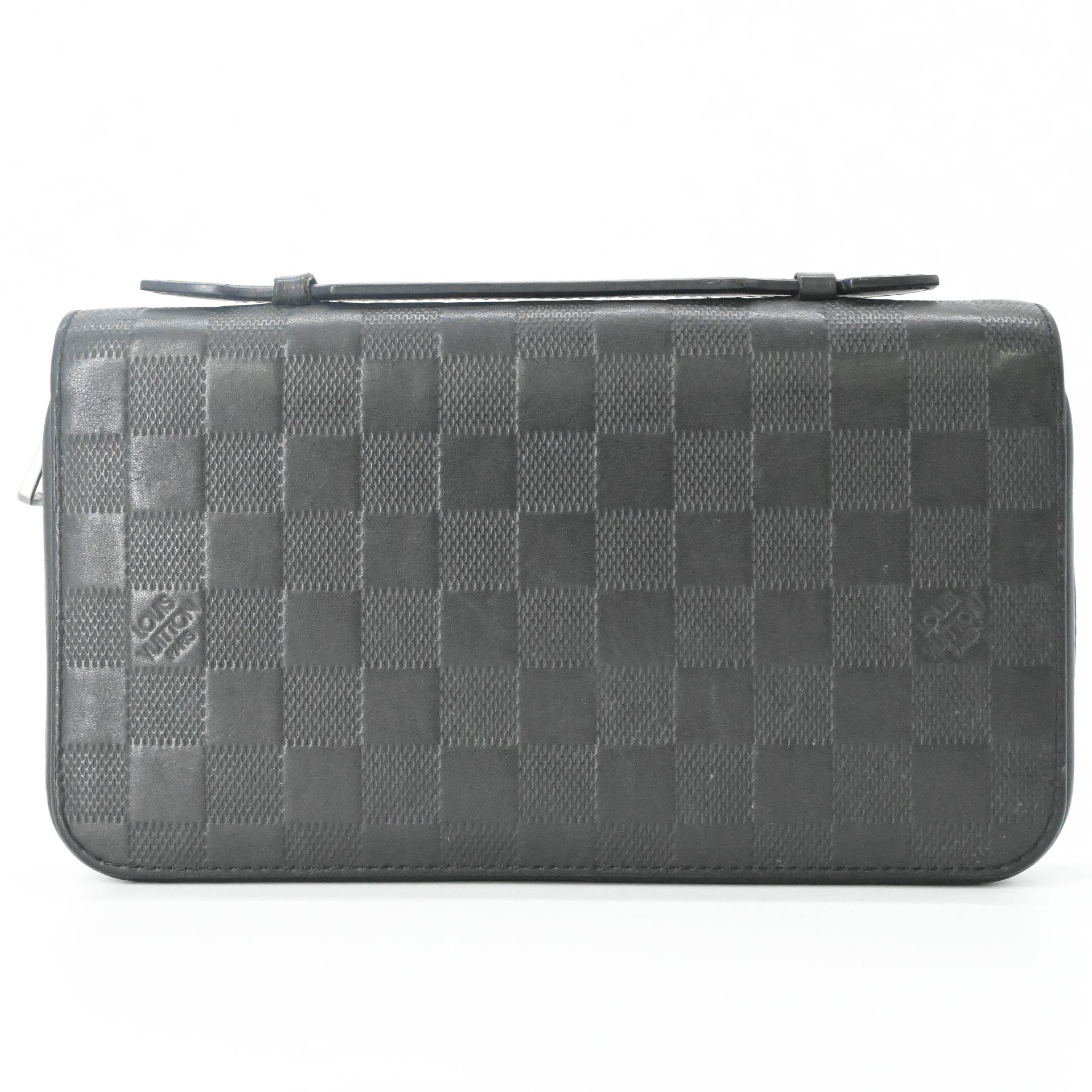 Rakuten - LOUIS VUITTON ヴィトン ダミエ アンフィニ ジッピーXL ウンドファスナー オーガナイザー 長財布 財布 ハンドル 黒 ブラック N61254