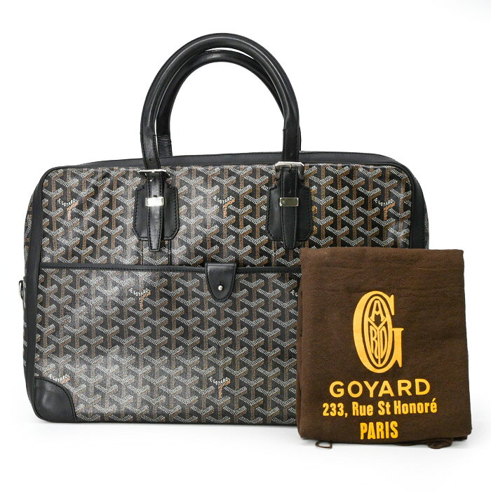 GOYARD ゴヤール アンバサード MM ビジネスバッグ ブリーフケース 書類鞄 レザー ブラック ...