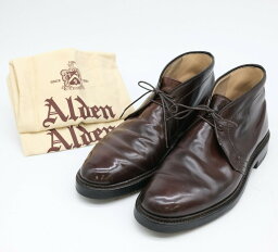 オールデン ブーツ（メンズ） 【お値引き】ALDEN オールデン チャッカブーツ コードバン レザー ブーツ ブラウン 茶 #7 約26cm 1357