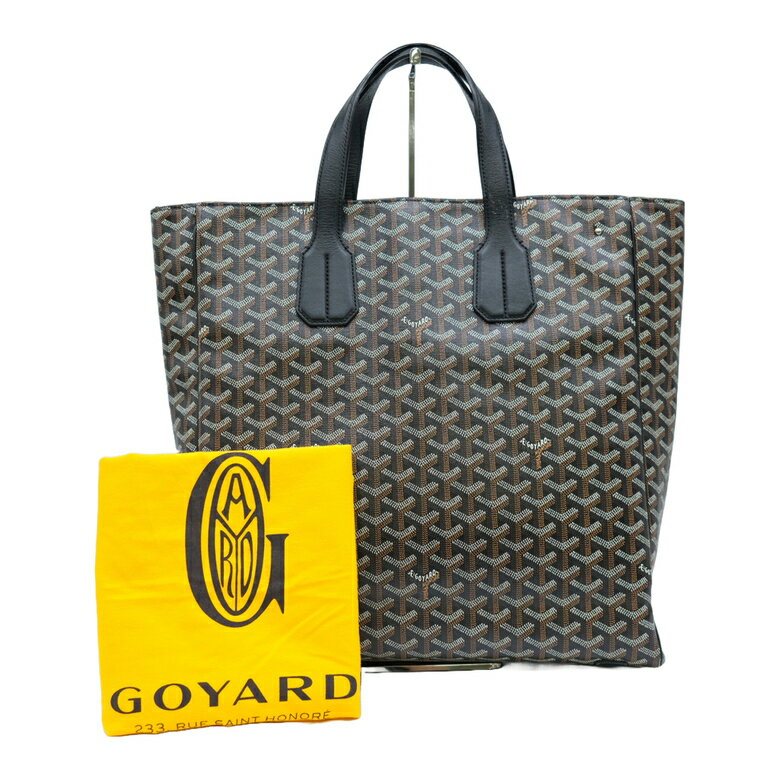 【美品】GOYARD ゴヤール サックヴォルテール トートバッグ ハンドバッグ ヘリンボーン レザー ブラック 黒 ストラップ欠品