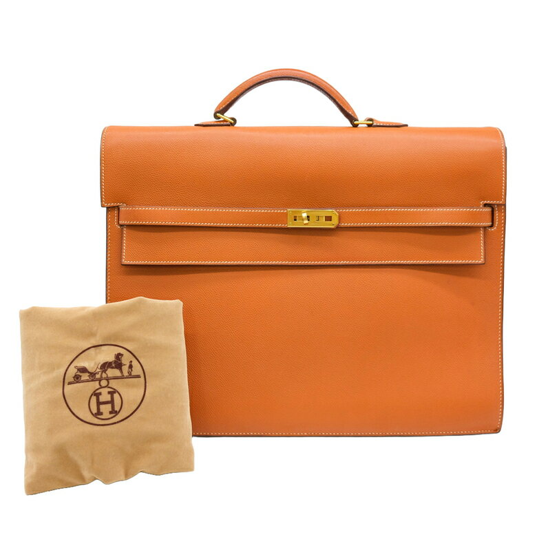 【お値引き】【美品】HERMES エルメス ケリーデペッシュ 38 書類 ビジネスバッグ ブリーフケース ゴールド ヴォーエプソン #□I