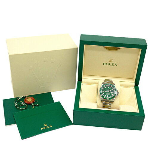 サブマリーナ 腕時計 ロレックス（メンズ） 【OH、新品磨き済み】ロレックス Rolex サブマリーナ グリーンサブ オートマ 自動巻き 腕時計 ウォッチ 時計 116610LV 116610 グリーン