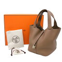 【お値引き】【美品】HERMES エルメス ピコタンロック MM ハンドバッグ トート トリヨンクレマンス レザー エトゥープ #D