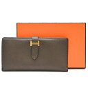HERMES エルメス ベアン ベアンスフレ 長財布 ウォレット ヴォーエプソン レザー ショコラ ダークブラウン #D(4)