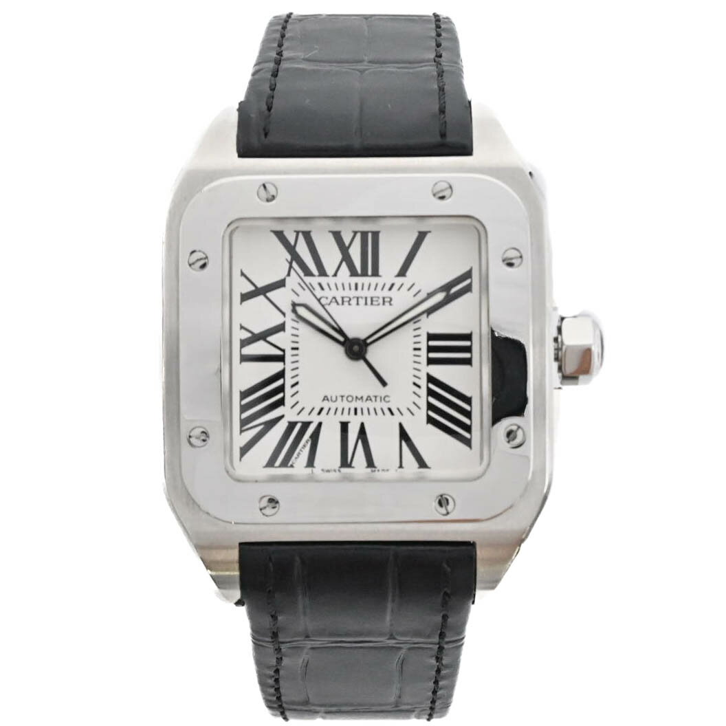 【新品仕上げ済】Cartier カルティエ サントス 100 LM オートマ 自動巻き 腕時計 ウォッチ 時計 メンズ W20076X8