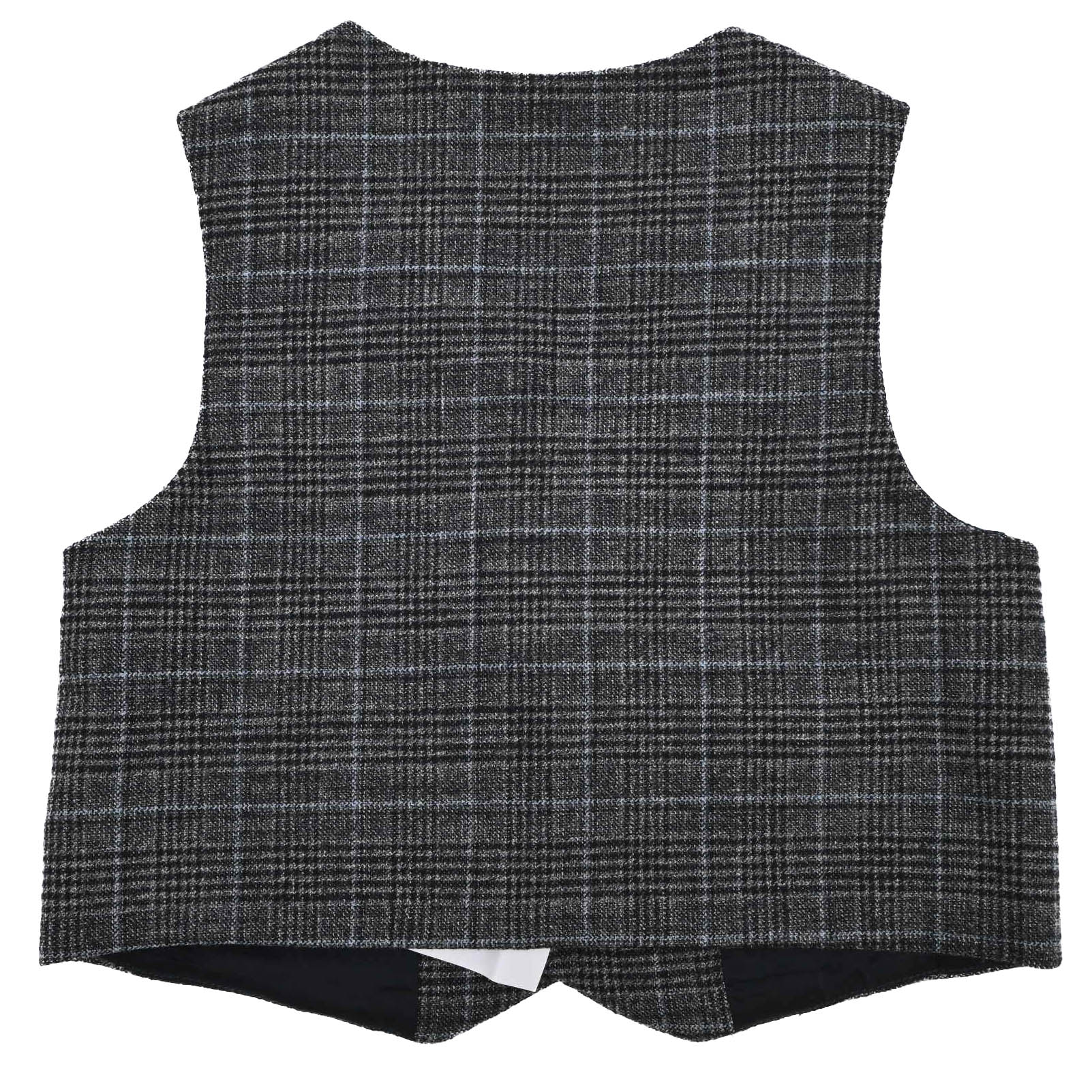 【美品】EMPORIO ARMANI エンポリオ アルマーニ 子供用 キッズ 8cm セットアップ ベスト ズボン フォーマル グレー チェック柄 #18M