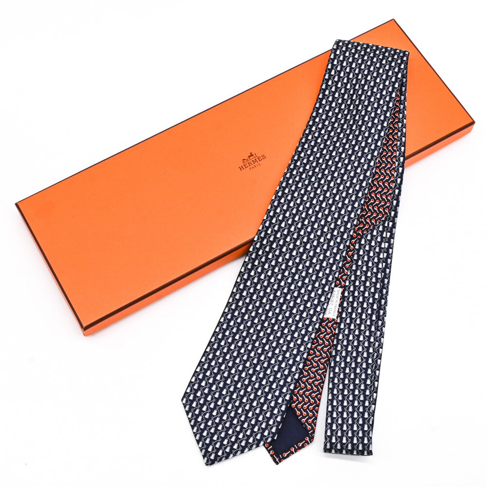 【未使用品】HERMES エルメス ネクタイ クロシェット柄 ファッション小物 紳士 ビジネス フォ