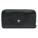【美品】Chrome Hearts クロムハーツ REC F ZIP BSフレア ジップウォレット ブラック 黒 長財布