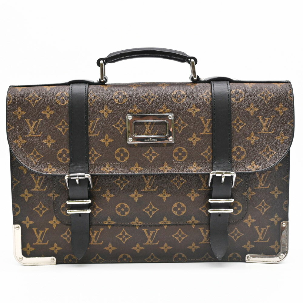 LOUIS VUITTON ルイヴィトン モノグラム マカサー ラリー ビジネスバッグ ブリーフケース キャンバス ブラウン 茶 M92292