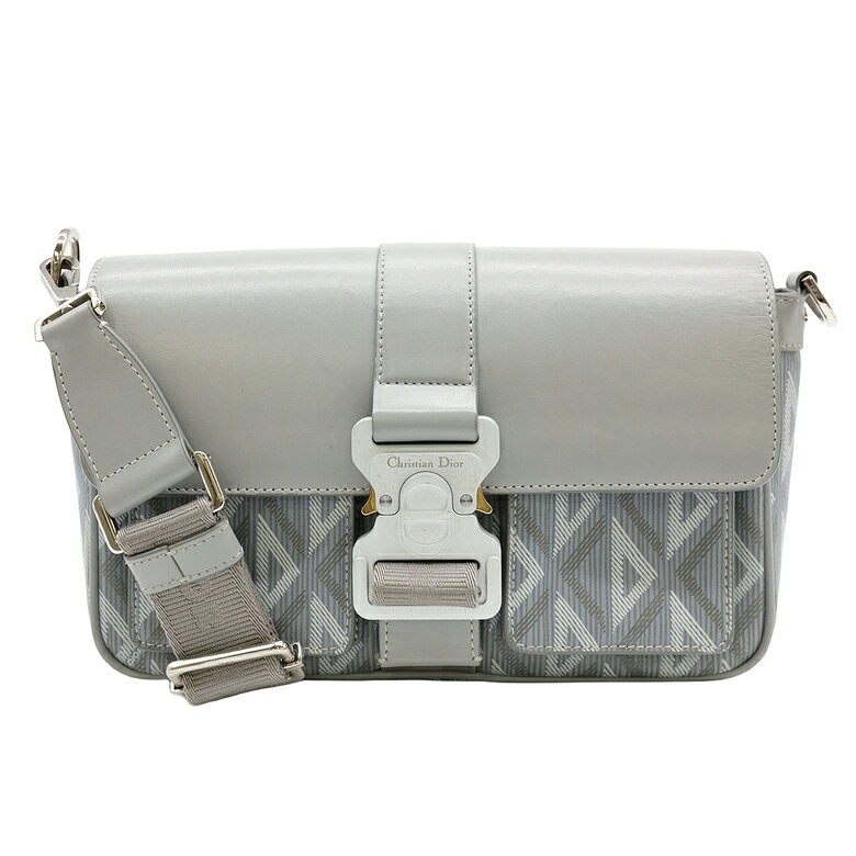 乐天商城 - 【お値引き】Christian Dior クリスチャン ディオール ダイヤモンド ヒットザロード ショルダー 30 レザー PVC グレー 1ESME157CDP