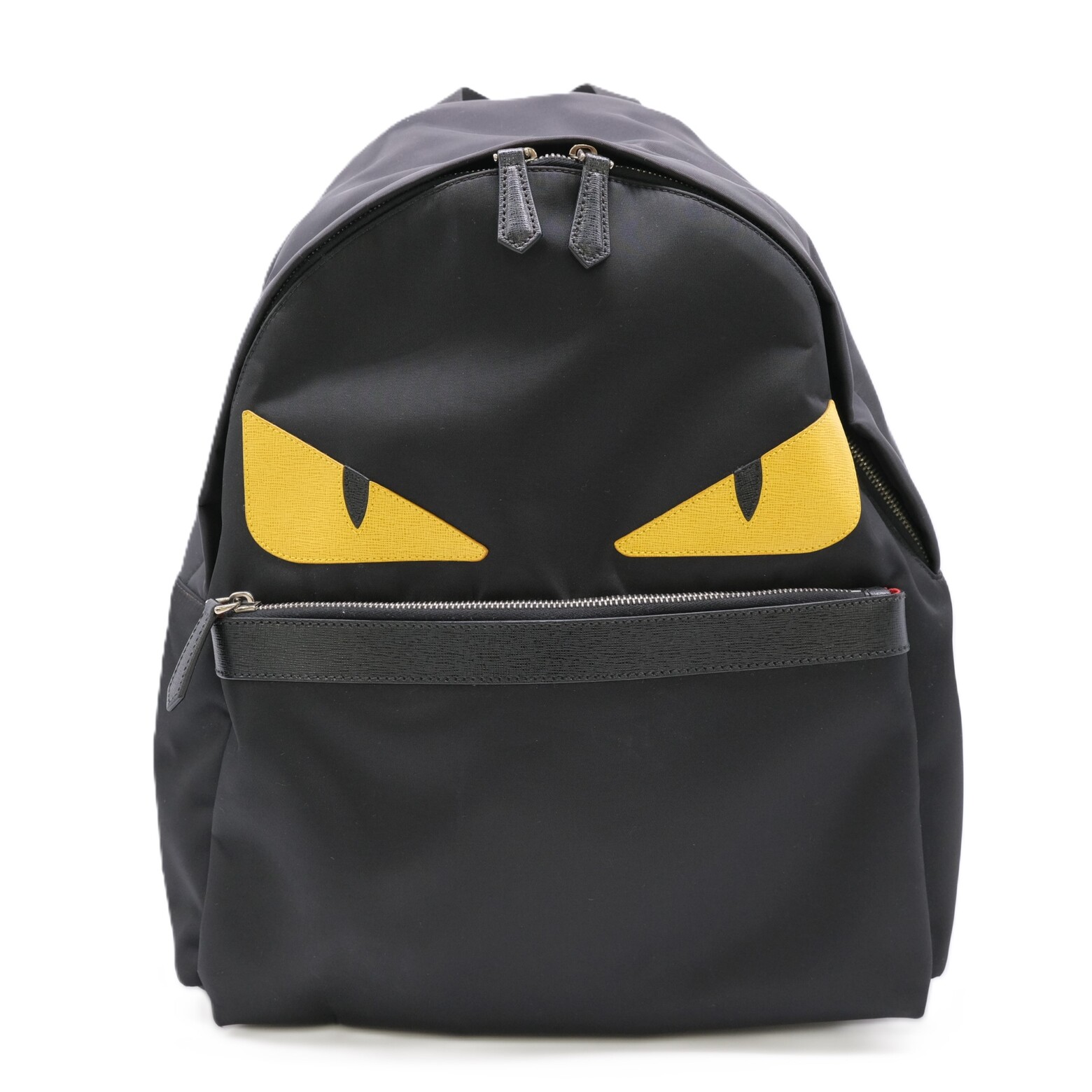 【お値引き】【美品】FENDI フェンディ バグズ リュックサック バックパック モンスター ナイロン レザー 黒 7VZ012