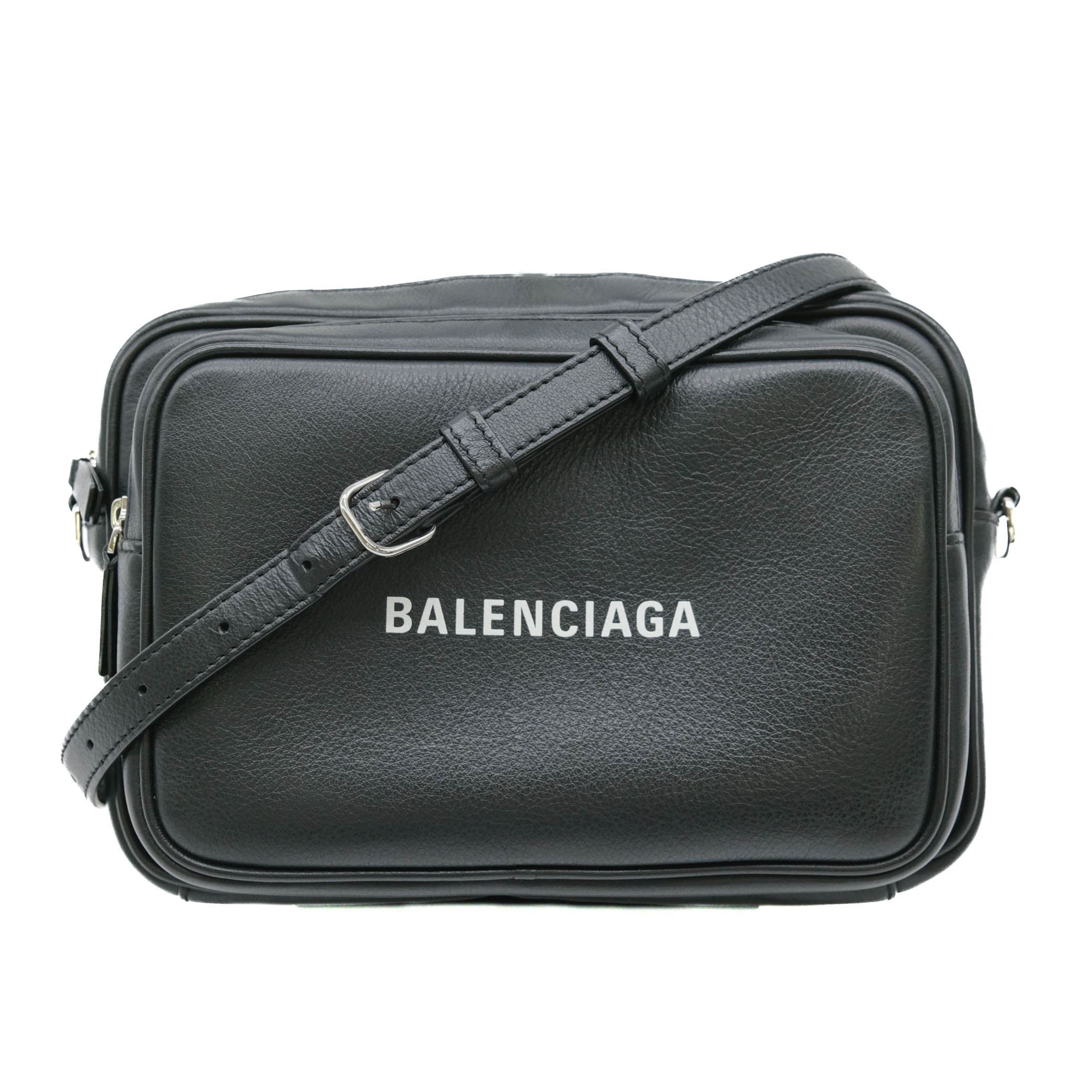 乐天商城 - 【お値引き】【美品】BALENCIAGA バレンシアガ ショルダーバッグ エブリデイ ボディバッグ レザー ブラック 黒 シルバー金具 638414