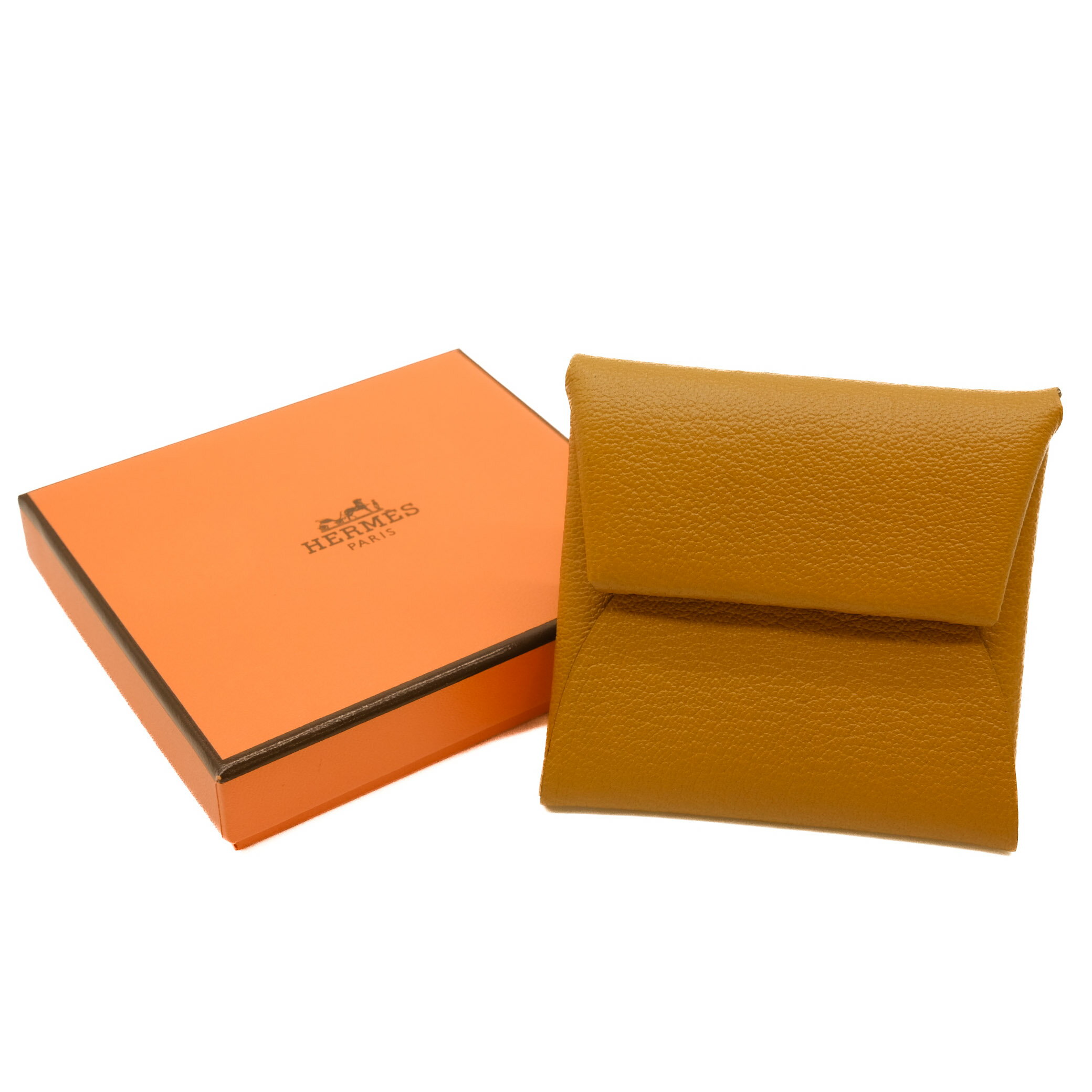 乐天商城 - 【お値引き】【未使用品】HERMES エルメス バスティア コインケース 小銭入れ シェブルミゾル セサミ ヴェールフィズ バイカラー ブラウン ライトグリーン ♯B