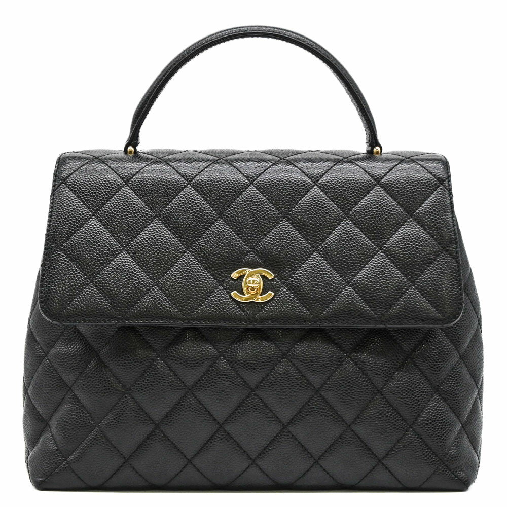 乐天商城 - 【お値引き】CHANEL シャネル マトラッセ キャビアスキン ケリー型 トート ハンドバッグ ブラック 黒 シール有 A12397