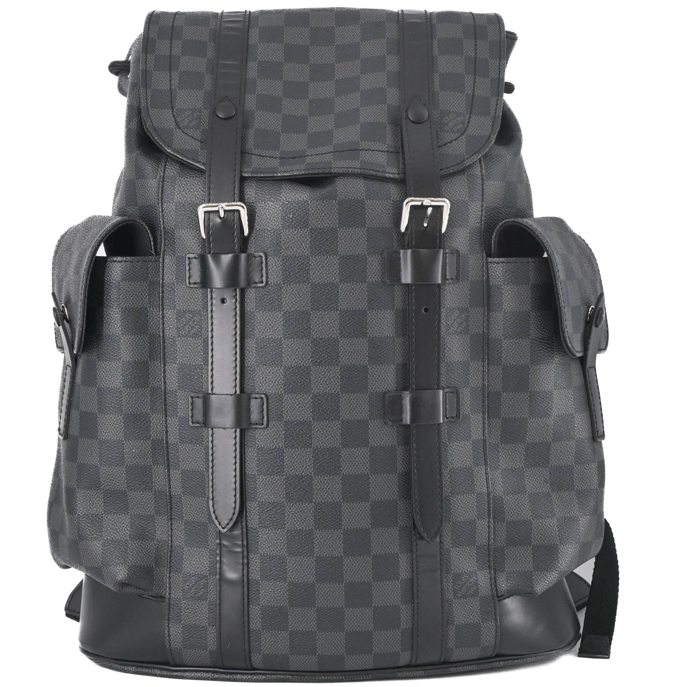 LOUIS VUITTON ヴィトン クリストファーPM ダミエグラフィット バックパック リュックサック メンズ ブラック N41379