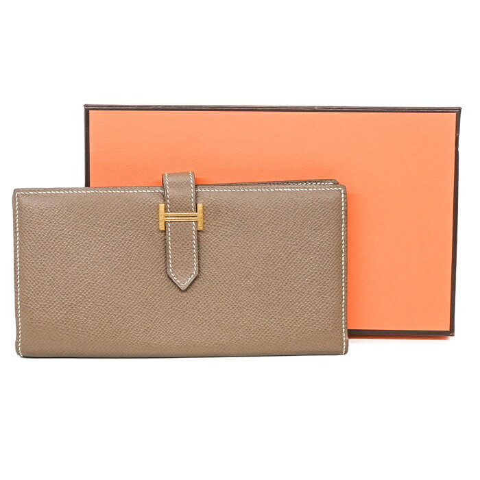 樂天商城 - 【お値引き】【美品】HERMES エルメス ベアン ベアンスフレ 長財布 ウォレット ヴォーエプソン レザー エトゥーブ グレージュ #T