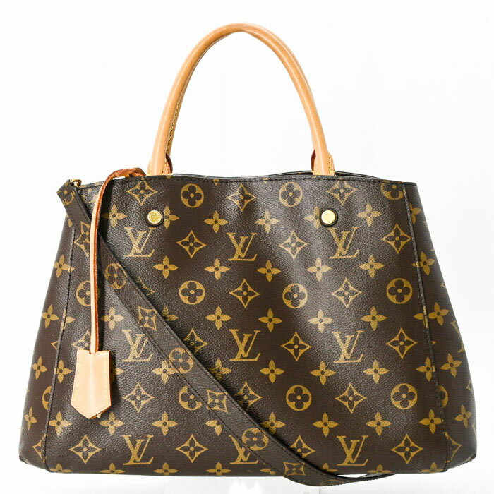 乐天商城 - 【美品】LOUIS VUITTON ルイ・ヴィトン モンテーニュ MM 2WAY ショルダー ハンドバッグ モノグラム キャンバス ブラウン 茶 M41056