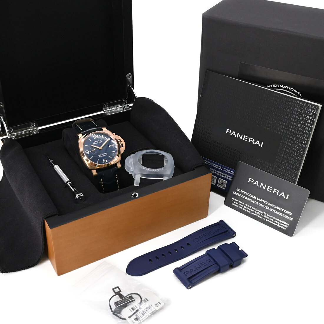 美品 PANERAI パネライ ルミノール マリーナ ゴールドテック 自動巻き 腕時計 ウォッチ 時計 ブルー文字盤 PAM01 src202307-10002255 ブランド買取販売SRC2号店 サンプル画像2