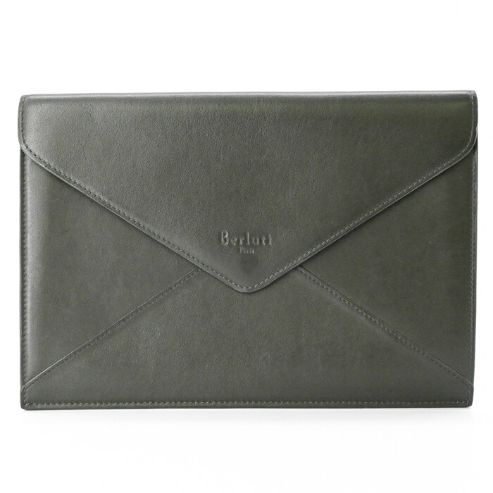 Rakuten - 【美品】Berluti ベルルッティ クラッチバッグ レター セカンドバッグ カーキ グリーン 緑 レザー