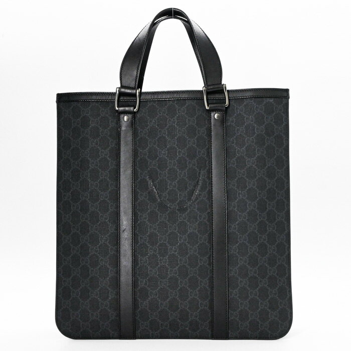 【お値引き】【美品】GUCCI グッチ GGスプリーム GGプラス ビジネスバッグ トートバッグ レザー ダークグレー ブラック 322072 2