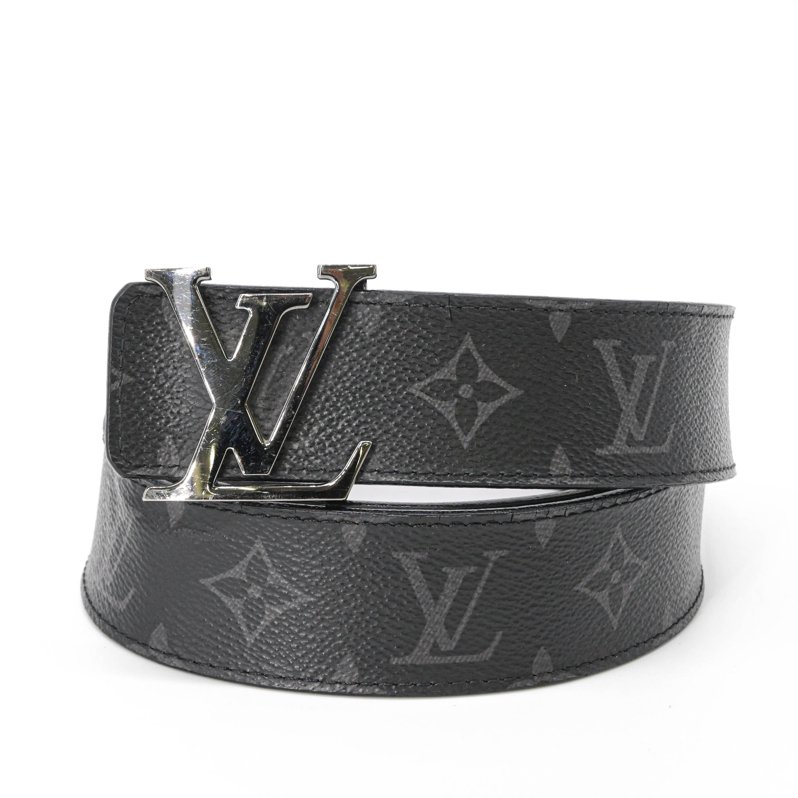 Rakuten - LOUIS VUITTON ヴィトン サンチュール ベルト LV イニシャル モノグラムエクリプス リバーシブル ブラック 黒 調節穴増設 M9043