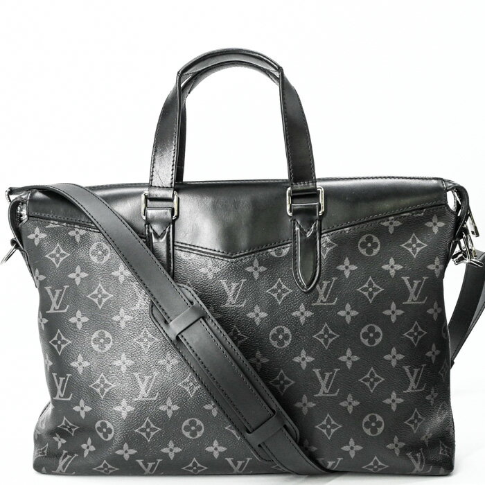 LOUIS VUITTON - LOUIS VUITTON ルイヴィトン モノグラムエクリプス ブリーフケース エクスプローラー ビジネス メンズ ブラック 黒 M40566 ストラップ付