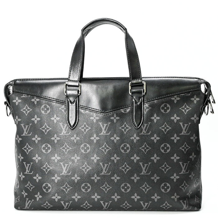 LOUIS VUITTON ルイヴィトン モノグラムエクリプス ブリーフケース エクスプローラー ビジネス メンズ ブラック 黒 M40566 ストラップ付