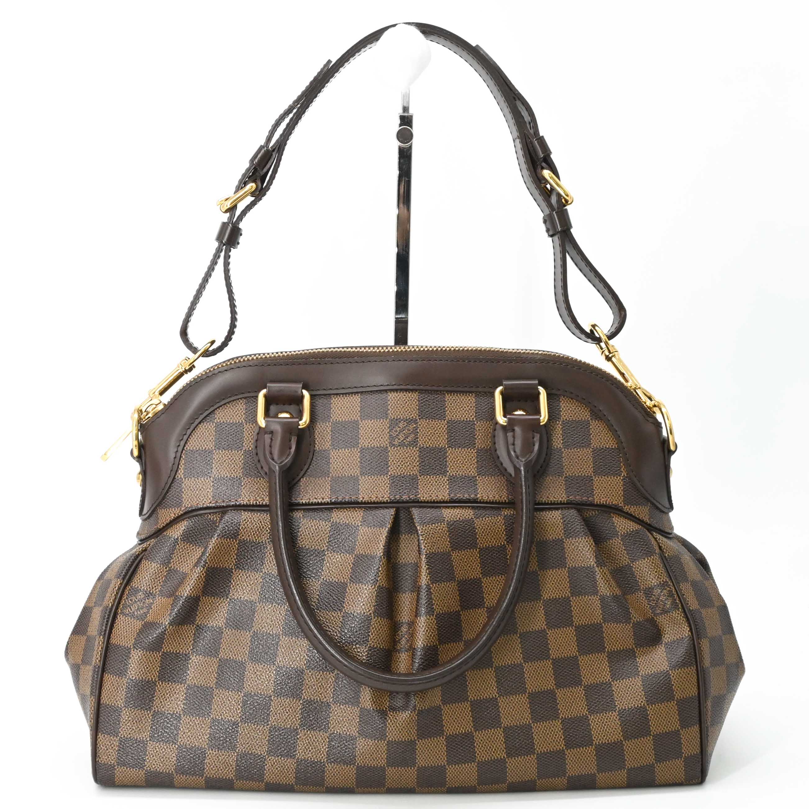 乐天商城 - 【美品】LOUIS VUITTON ルイヴィトン トレヴィPM エべヌ ダミエ ブラウン 2WAY ショルダーバッグ ハンドバッグ ブラウン N51997