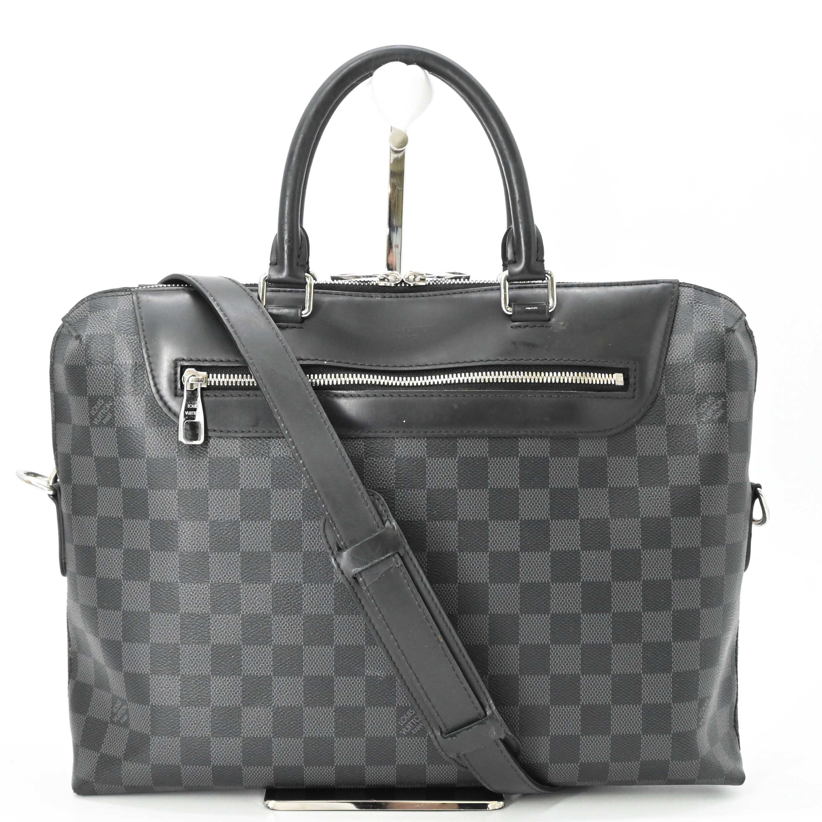 乐天商城 - LOUIS VUITTON ヴィトン ダミエグラフィット ポルトドキュマン ジュール NM PDJ ビジネスバッグ ブリーフケース 書類鞄 ブラック 黒 メンズ N48260