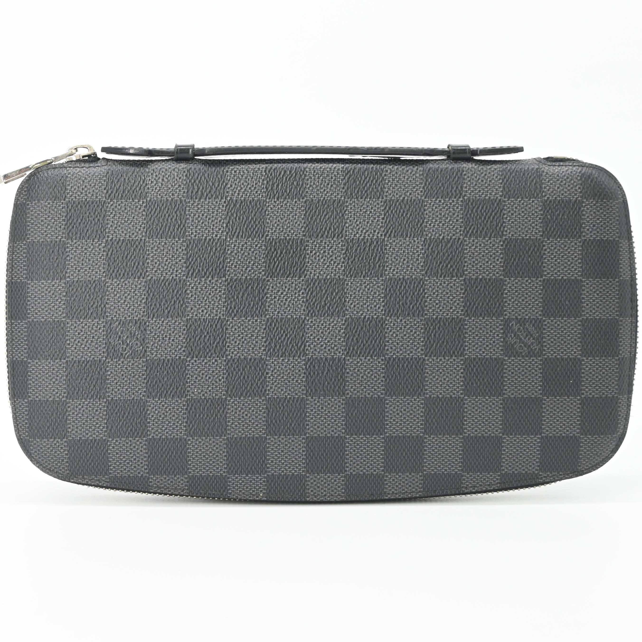 乐天商城 - LOUIS VUITTON ヴィトン ダミエグラフィット アトール オーガナイザー ラウンドファスナー 長財布 マルチケース ブラック 黒 N48255