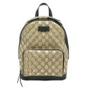 【お値引き】【美品】GUCCI グッチ GGスプリーム ビー リュックサック バックパック PVC レザー ベージュ ゴールド 427042