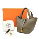 【お値引き】【美品】HERMES エルメス ピコタンロック MM ハンドバッグ トリヨンクレマンス レザー エトゥープ #C刻印