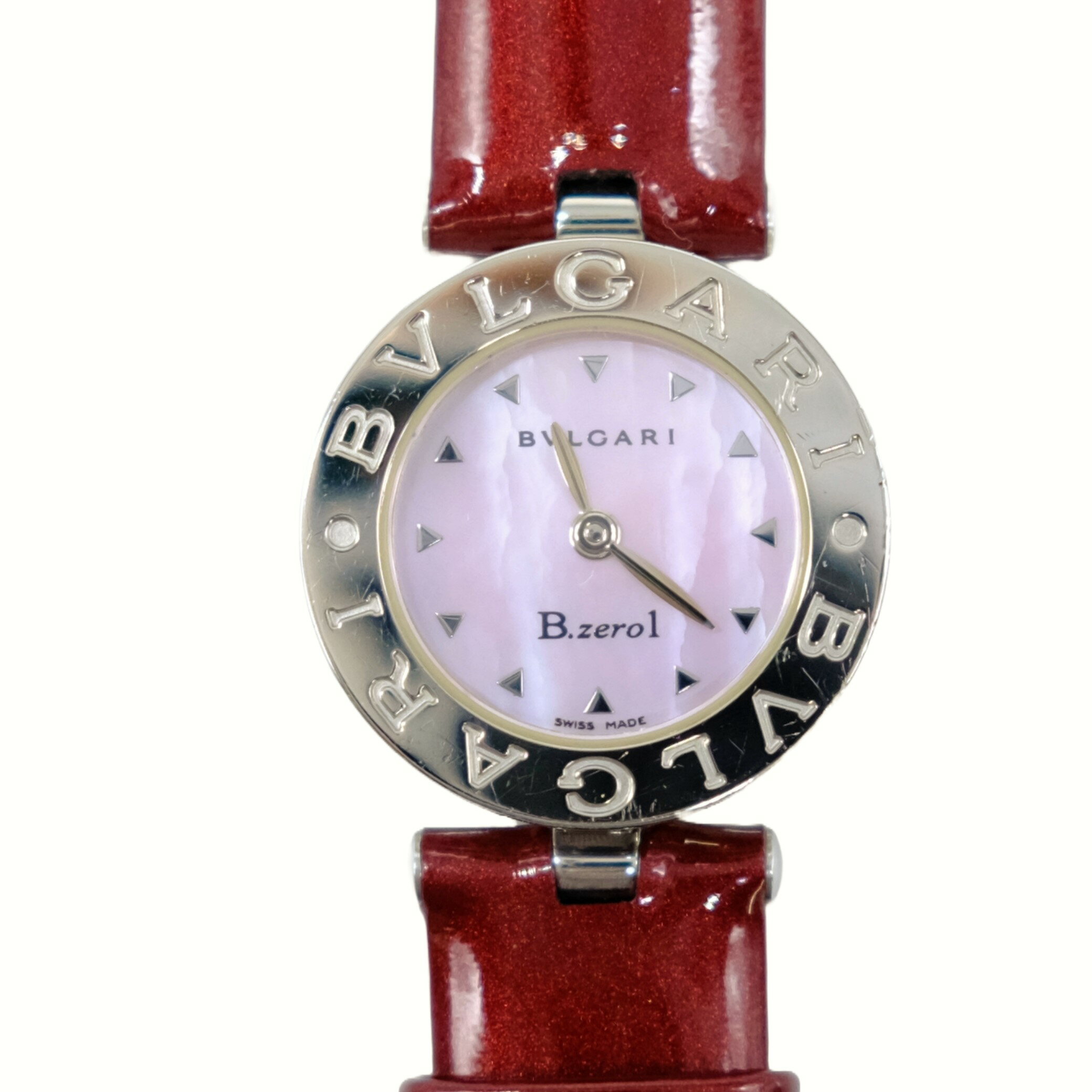 楽天ブランド買取販売SRC2号店BVLGARI ブルガリ B.zero1 ビーゼロワン 時計 腕時計 ウォッチ クォーツ エナメルベルト ステンレススチール MOP マザーオブパール BZ22S