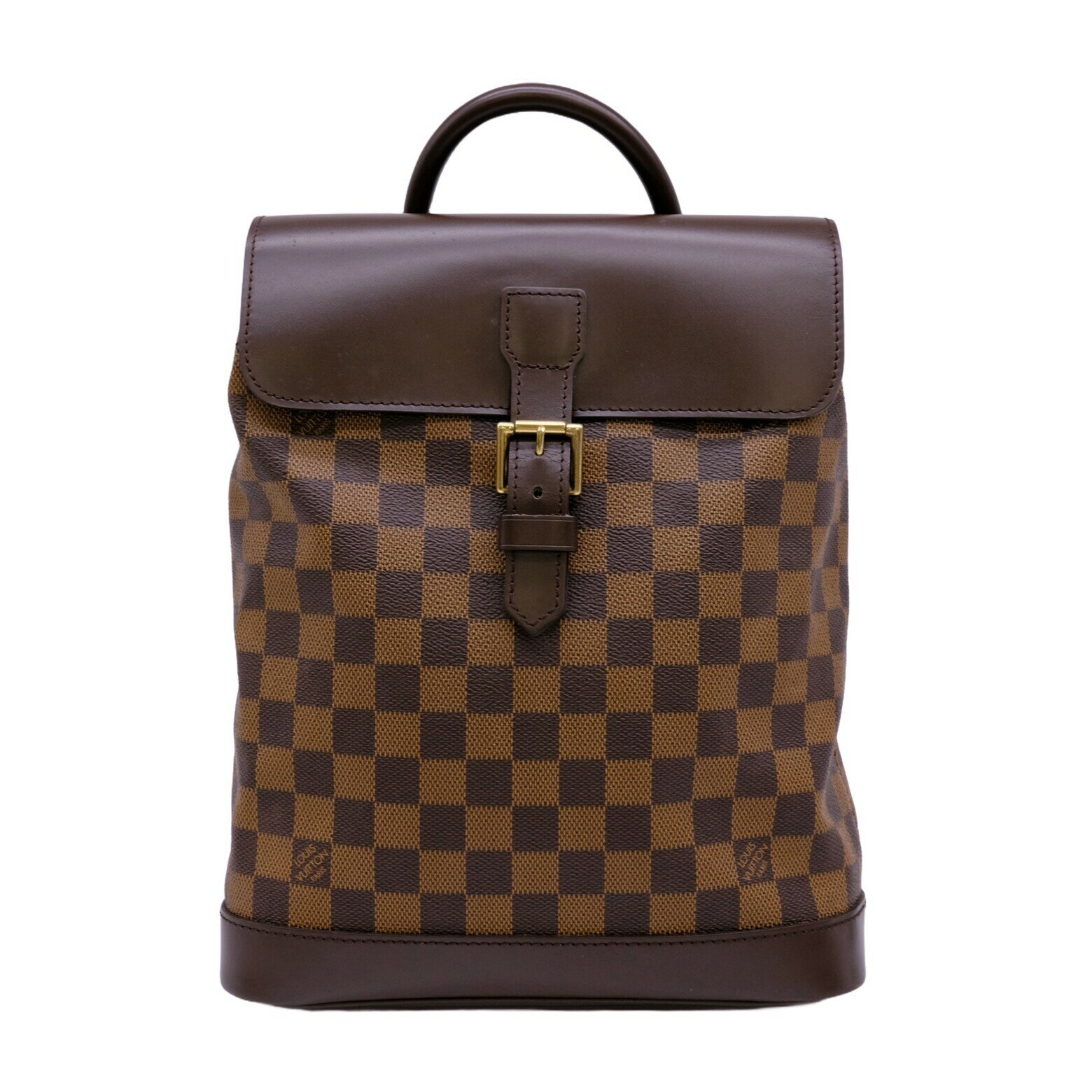 【美品】LOUIS VUITTON ルイ・ヴィトン ソーホー リュックサック バックパック ダミエ キャンバス レザー ブラウン 茶 N51132