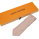 【未使用品】LOUIS VUITTON ルイヴィトン ネクタイ クラヴァット ダイヤモンドブイ 8CM シルク100% ローズペール M71210