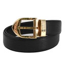 LOUIS VUITTON ルイ ヴィトン エピ サンチュール クラシック ベルト メンズ ノワール 黒 ブラック ゴールド金具 110/44 #84 カット済み M6832