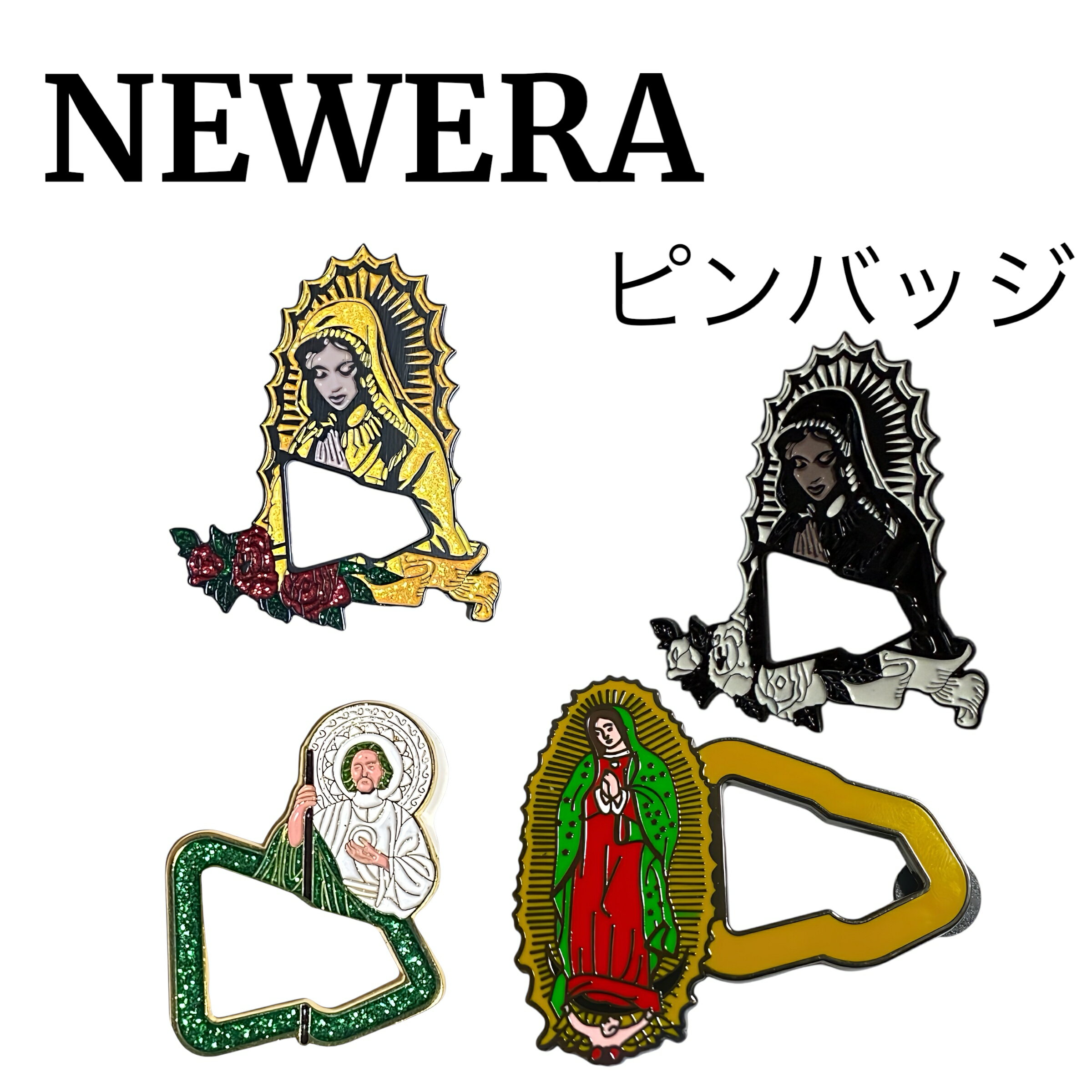 楽天ファーストクラス【NEW ERA アクセサリー　ピンバッジ】キャップ カスタムアクセサリー サイドパッチ風 韓国ファッション HIPHOP系 メンズ レディース 9FIFTY 59FIFTY 対応 ニューエラに映えるワンポイント