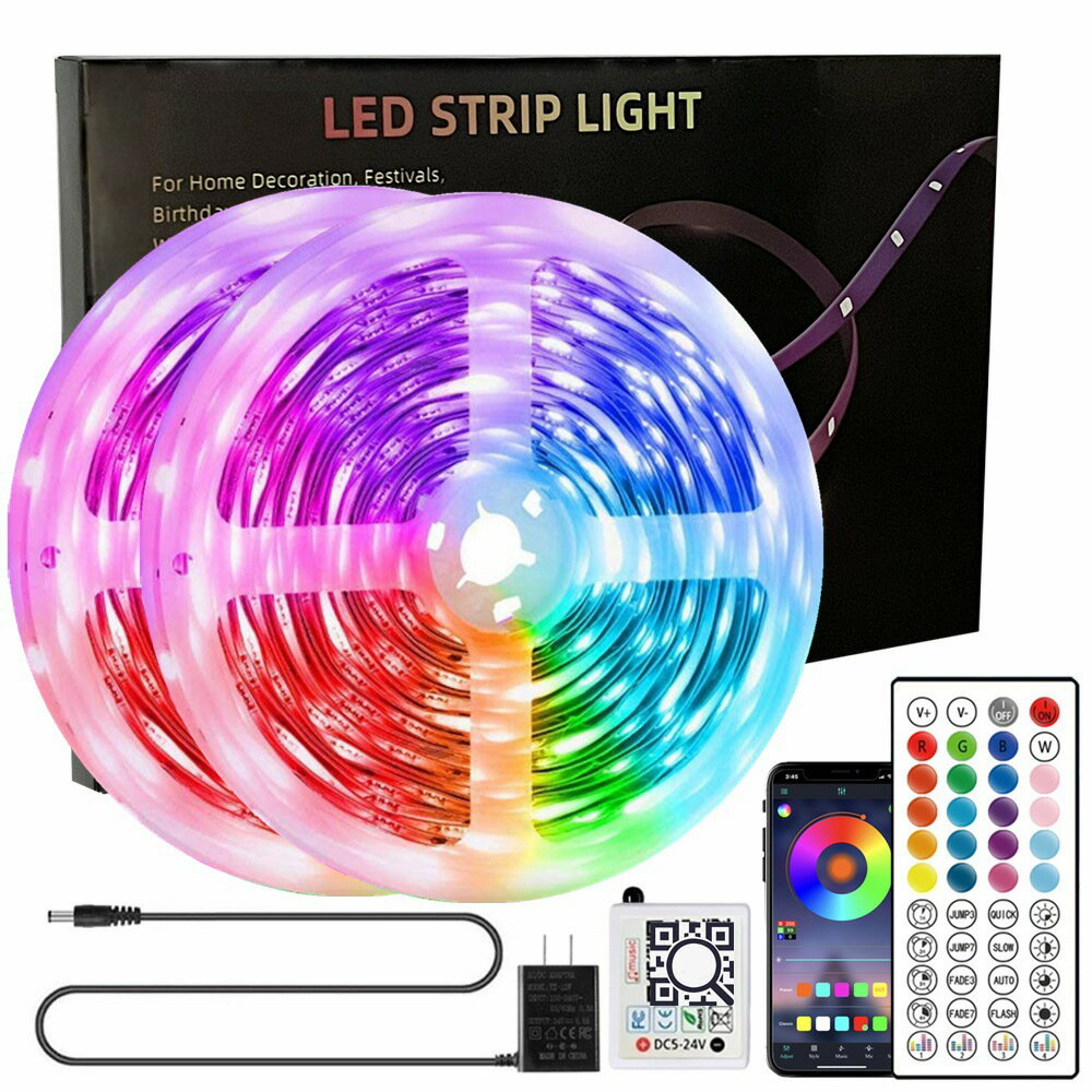 ledテープライト 5m/10m/15m/20m選択可 RGB テープライト 20色 SMD5050 超高輝度 間接照明 リモコン44..