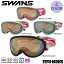 【TEFU-MDH-S】スノーゴーグルSWANS ダブルレンズ 球面レンズパフフォーム 女性用 小顔用 05P30Nov13