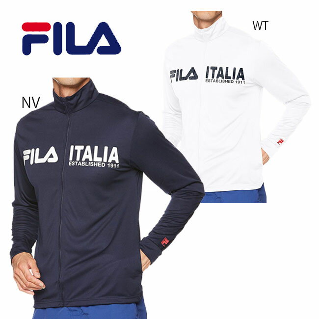 【送料無料】【426-286】 FILA 長袖かっこいい　おしゃれ　ラッシュガードトレニーング　ジャケット ジャージ　メンズボーダーライントップス　フィラおすすめ エクササイズ フィットネス