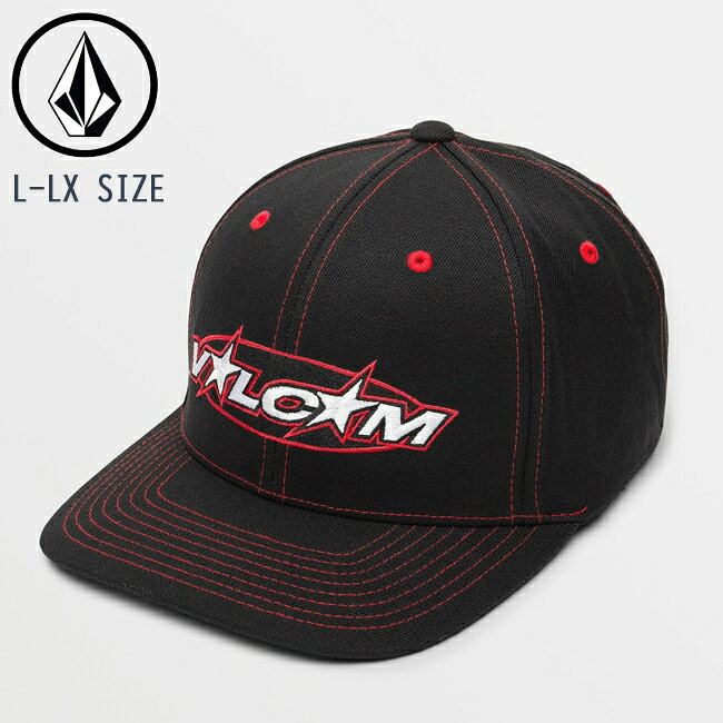 ボルコム VOLCOM キャップ Hot Tune Flexfit メンズ 帽子 ブラック FLEXFIT ロゴ 6パネル ストレッチ 【D5532401】
