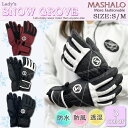 【500円OFFクーポン★金額条件あり★5/9 20:00〜5/16 1:59迄】スノーグローブ レディース MASHALO マシャロ グローブ 防風 透湿 防...