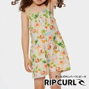 ロンパーワンピース ガールズ リップカール RIPCURL 子供用 キッズ つなぎ ジュニア ワンピース コットン リネン 調節可能ストラップ 【001JRO】