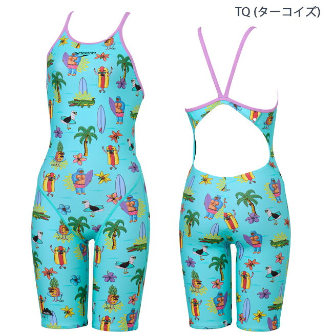 【2点で200円OFF★12月3日20時〜12月11日まで】水着 SPEEDO　スピード　レディース水着 モルガターンズニースキン TurnS オールインワン水着 フィットネス水着 水泳 プール　スパッツスーツ レディース　女性用【STW12551MU】