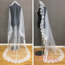 ウェディングベール ロング ヴェール Veil 横150×長190cm 単層 マリアベール ミトル丈 ロングベール 豪華レース 刺しゅう 柔らかい上質チュール ...