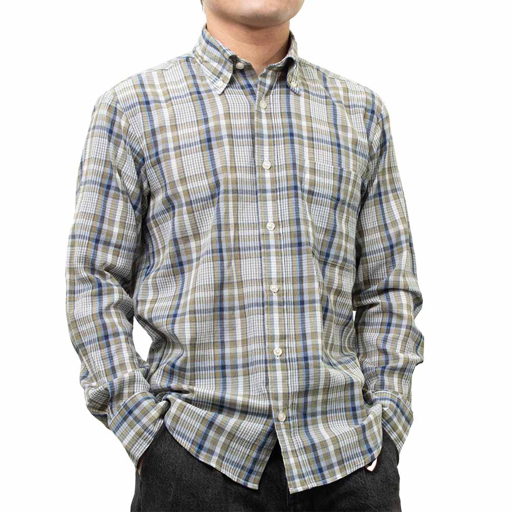 樂天商城 - 夏 夏物 夏服 サマー canterbury wood 長袖 ワイシャツ カジュアルシャツ