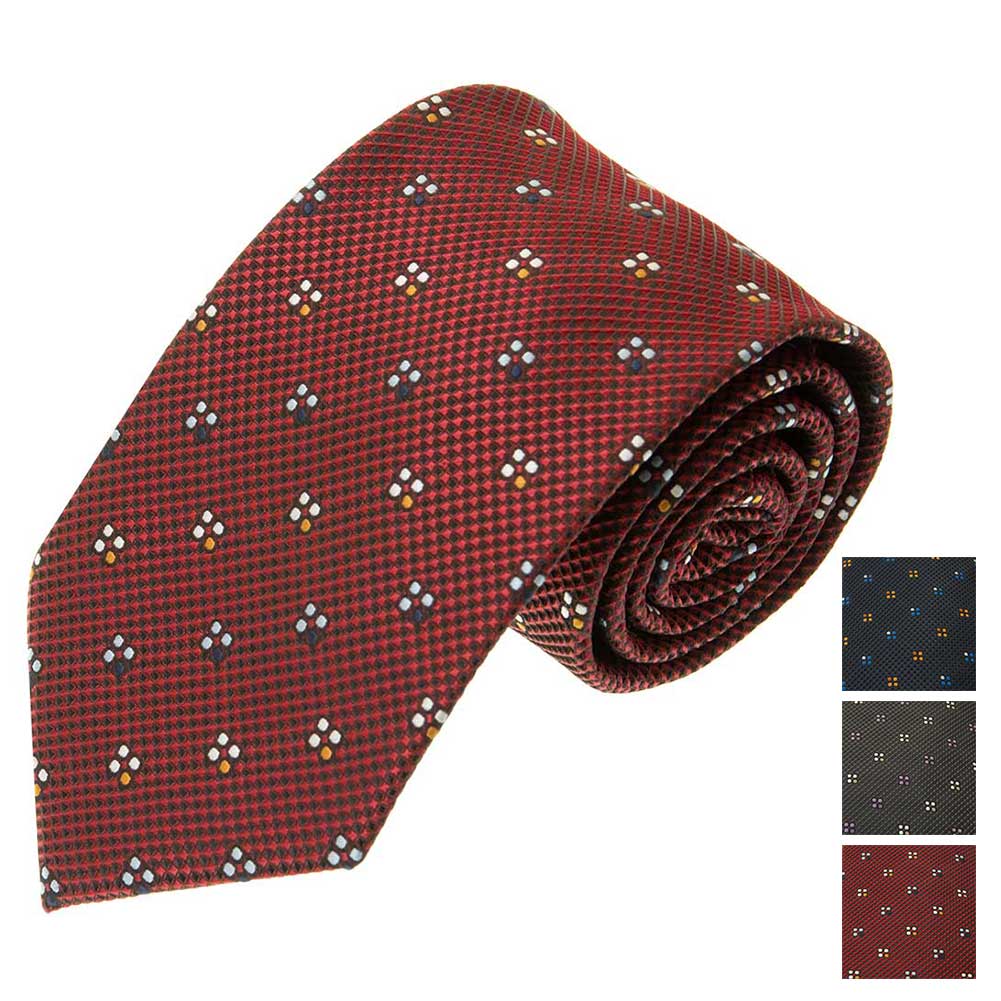 ネクタイ 8センチ 8CM 大剣 好印象のビジネスネクタイ ビジネス 就活 ドット 小紋柄 ネイビー グレー ワイン レッド 【ゆうパケット対応】 2511ft 2601FTS 20par 2601tf