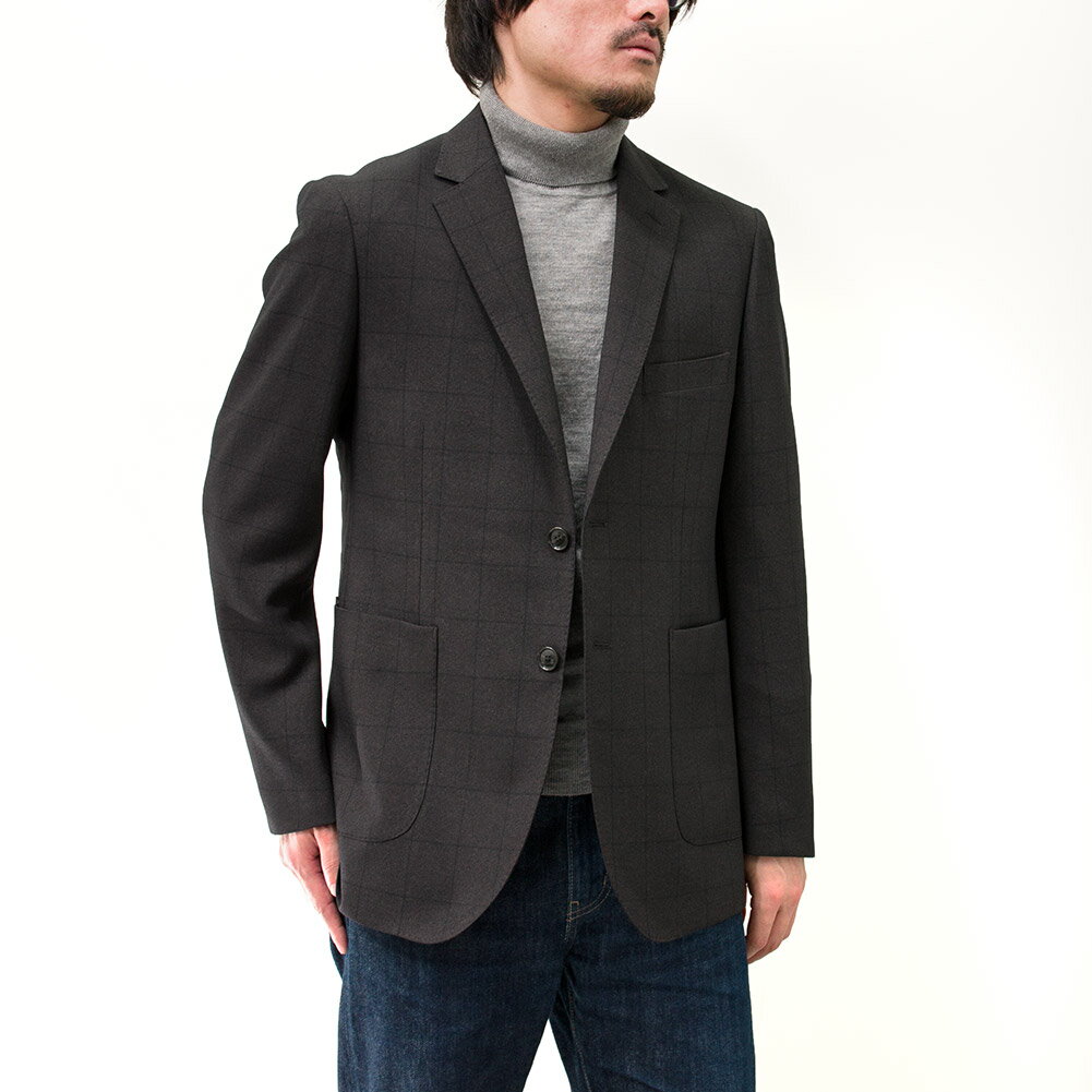 樂天商城 - SHIRTSHOUSE ジャケット テレワーク グリーンレーベル グレー チェック ビジネス