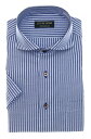 ワイシャツ メンズ クールビズ 半袖 形態安定 吸水速乾 消臭 ドレスシャツ Yシャツ カッターシャツ ビジネス シャツ カッタウェイワイドカラー ブルー 新生活 2404ft