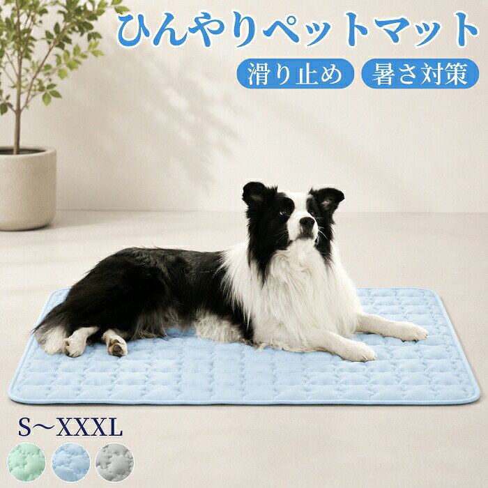 検索関連キーワード（商品の説明ではありません）ペットベッド 冷感ペットベッド クールベッド 犬ベッド 猫ベッド ペットマット 冷感マット ひんやりマット ペット用ベッド ペット用マット カドラー クッションベッド ソファ型ベッド ペットソファ ペット用寝具 小型犬 中型犬 大型犬 子犬 成犬 子猫 成猫 シニア犬 シニア猫 接触冷感 冷感素材 涼感素材 ポリエステル ふんわりクッション 通気性 ムレにくい 洗える 丸洗い可能 滑り止め加工 ドット滑り止め 涼しい 暑さ対策 熱中症対策 夏用 春夏 ズレにくい 安定感 出入りしやすい 体圧分散 お手入れ簡単 清潔 シンプルデザイン おしゃれ ナチュラル 室内用 リビング 寝室 ケージ内 多頭飼い キャット ドッグ 冷感クッションベッド 通気性ペットベッド 洗えるペットベッド クールペットマット 滑り止め付きベッド 丸洗いできるベッド 犬猫兼用ベッド 快適ペットベッド ソファベッド ペットクッション 冷感ソファベッド 耐噛み 軽量 持ち運び 携帯用 コンパクト 省スペース モダン 柔軟性 ペットハウス ベランダ用 ペットチェア 安眠 サポート 保温 夏寝 冬寝 寝返り 丈夫 長持ち 快適空間 リラックス リフレッシュ 防滑 床保護 フロアマット 保護マット ひんやり感 ペット休憩所 安心設計 くつろぎスペース 癒しスペース ペット快適 安全構造 クッションマット フロアクッション 抗アレルギー メンテナンス簡単 耐久性 高品質 インテリア調和 ペットリビング マルチユース 軽量設計 多機能 ペットコーナー 室内快適環境 おすすめ ペットグッズ グレー ブルー グリーン 送料無料おすすめポイント1. ひんやり快適な夏用クールマット暑い季節のペットの休憩場所にぴったりな冷感マット。体の熱をこもりにくくし、さらっとした触り心地で猫や犬が快適に過ごせる涼感スペースを作ります。2. 電源不要で手軽に暑さ対策電気や冷凍作業が不要で、置くだけですぐに使用できる便利なペット用マット。場所を選ばず、室内やお出かけ先でも簡単に設置できます。3. 猫犬どちらにも使える万能設計猫用としてはもちろん、小型犬にも対応した使いやすいサイズ感。ペットの体格や好みに合わせて、寝床や休憩スペースとして活用できます。4. お手入れ簡単で清潔をキープ表面の汚れや抜け毛も拭くだけで簡単にお手入れ可能。毎日の使用でも清潔を保ちやすく、毛が多いペットにもおすすめです。5. 柔らかな寝心地でリラックスタイムをサポートペットが自然な姿勢でくつろげる快適設計。暑い日の昼寝や休憩時に心地よい環境を提供し、大切なペットの夏の快適生活をサポートします。商品名：ペットベッド 夏用 猫 犬ベッド 接触冷感 ひんやり クッション 冷却 マット Q-MAX0.5 耐噛み 方形 柔らかい ペット用品 多頭飼い 室内 屋外 猫用 犬用 小型犬 中型犬 大型犬 暑さ 熱中症対策 通気 蒸れない 洗える 滑り止め 大きいサイズ 持ち運び 一年中快適 夏 ひんやりマット 中大型犬に対応 猫ベッド 折り畳み 体圧分散 丸洗い 通気性 涼しい クール 持ち運び 可愛い 丈夫 耐久性 おしゃれ いぬ ねこ 犬猫兼用 プレゼント S～XXXL素材：ポリエステルカラー：グレー、グリーン、ブルーサイズ：SMLXLXXLXXXLS：45*35cmM：61*45cmL：73*53cmXL：89*58cmXXL：104*71cmXXXL：121*76cm実寸は商品によって若干の誤差(2cm～3cm)がある場合がございますので、予めご了承ください。生産国：中国（日本人スタッフによる安心の検品体制）注意事項モニターにより色の見え方が実際の商品と多少異なることがございます。あらかじめご了承くださいませ。洗濯の際は色落ちの可能性がありますので単品手洗いでお願いいたします。商品生地、色合い、装飾部品の色やデザインなど、生産時期によって、差異が生じます。そのため、同じ商品を複数点ご購入の場合、場合によって色、コサージュのデザイン等差異がでる場合がございます。ご了承ください。輸入商品について、ご存知の通り海外の工場での縫製は日本の工場と比べますと、縫製の見劣り糸のほつれ、製造過程における小さなキズ、シミなどが見られる場合がございますが、不良品ではございません。出荷時にすべての商品を検品しておりますが、予め上記点ご了承下さい。ご購入前に、【サイズ】【カラー】【価格】【数量】【お客様情報】等、ご注文内容にお間違いがないか必ずご確認ください。